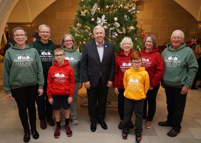 Heritage Valley Tree Farm, Washington, MO, presents Christmas tree at the Missouri State Capitol